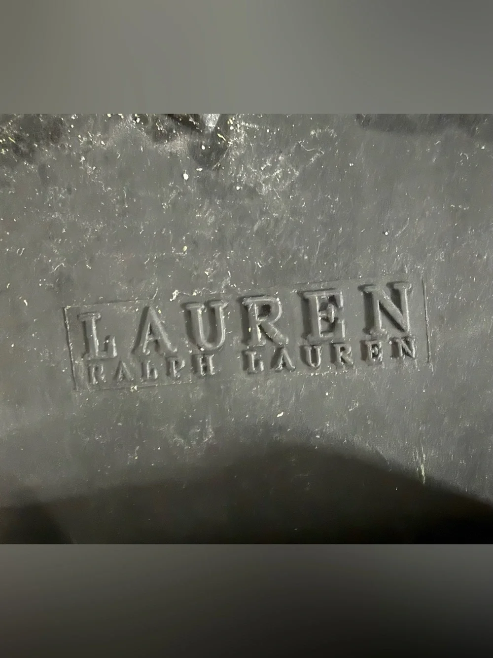Lauren Ralph Lauren Black Rain Boots with Floral Print Shaft and Buckle Detail